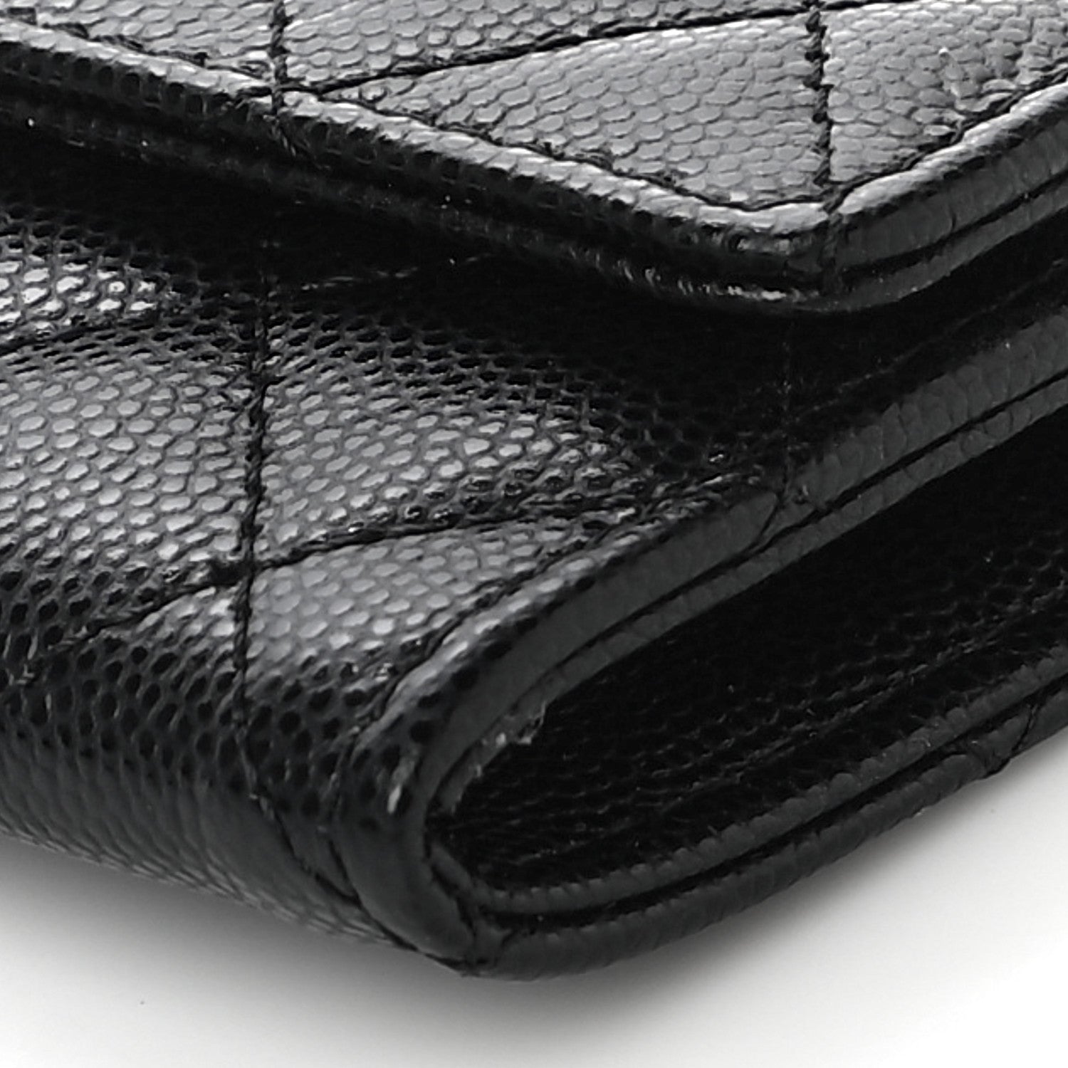 Chanel Caviar Quilted Crystal CC Flap Card Holder Black 11 of 12