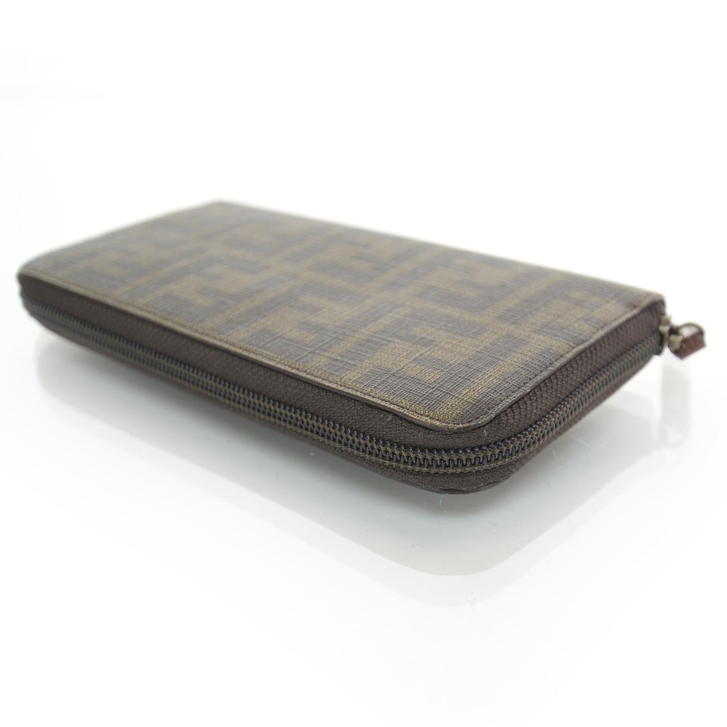 Zucca Spalmati Zip Around Wallet Tobacco Cioccolato