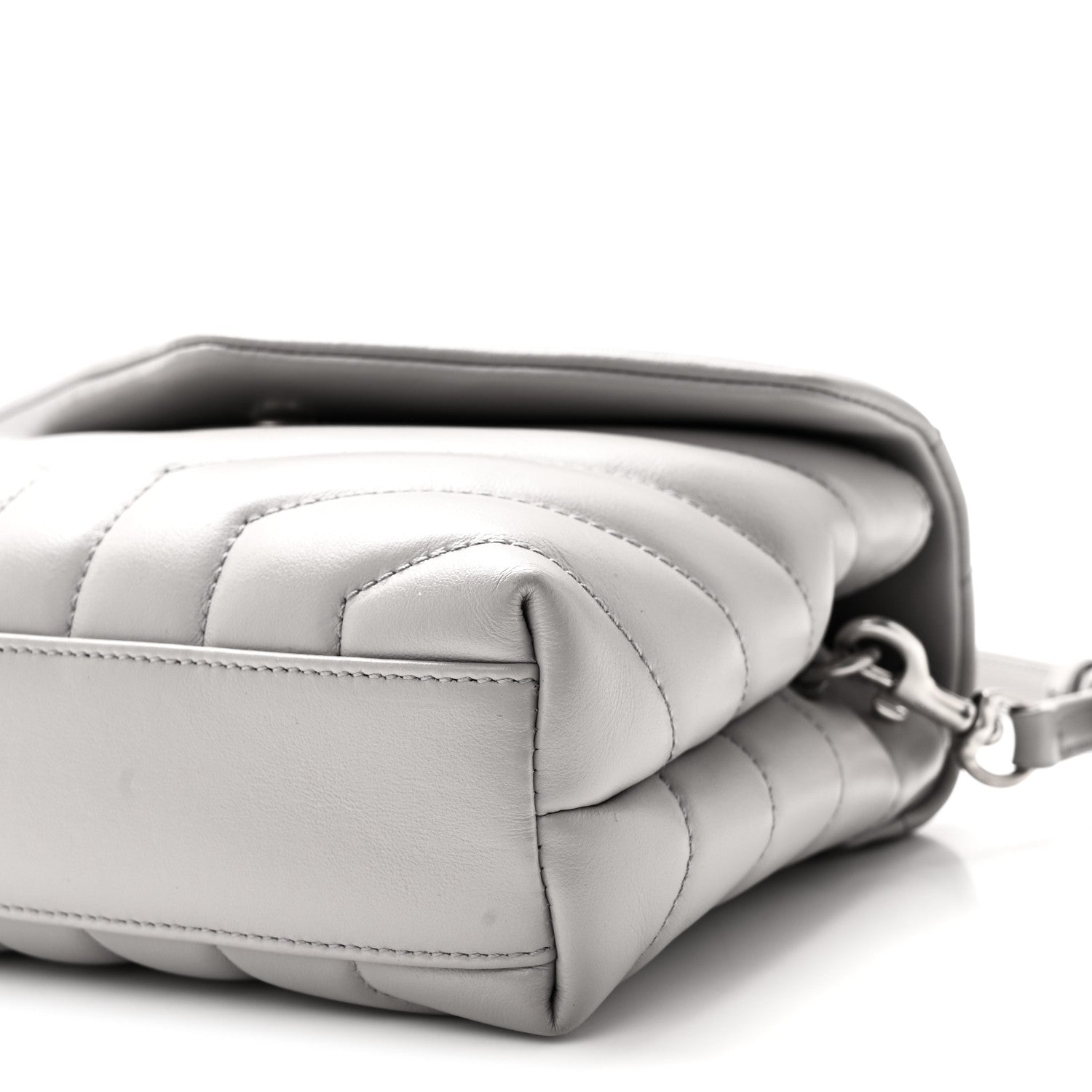 Saint Laurent Calfskin Y Quilted Monogram Toy Loulou Satchel Granite 10 of 10