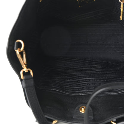 Prada Vitello Daino Tote Black 5 of 9
