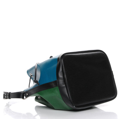 Louis Vuitton Epi Tri-Color Petit Noe Cyan Menthe Black 4 of 8
