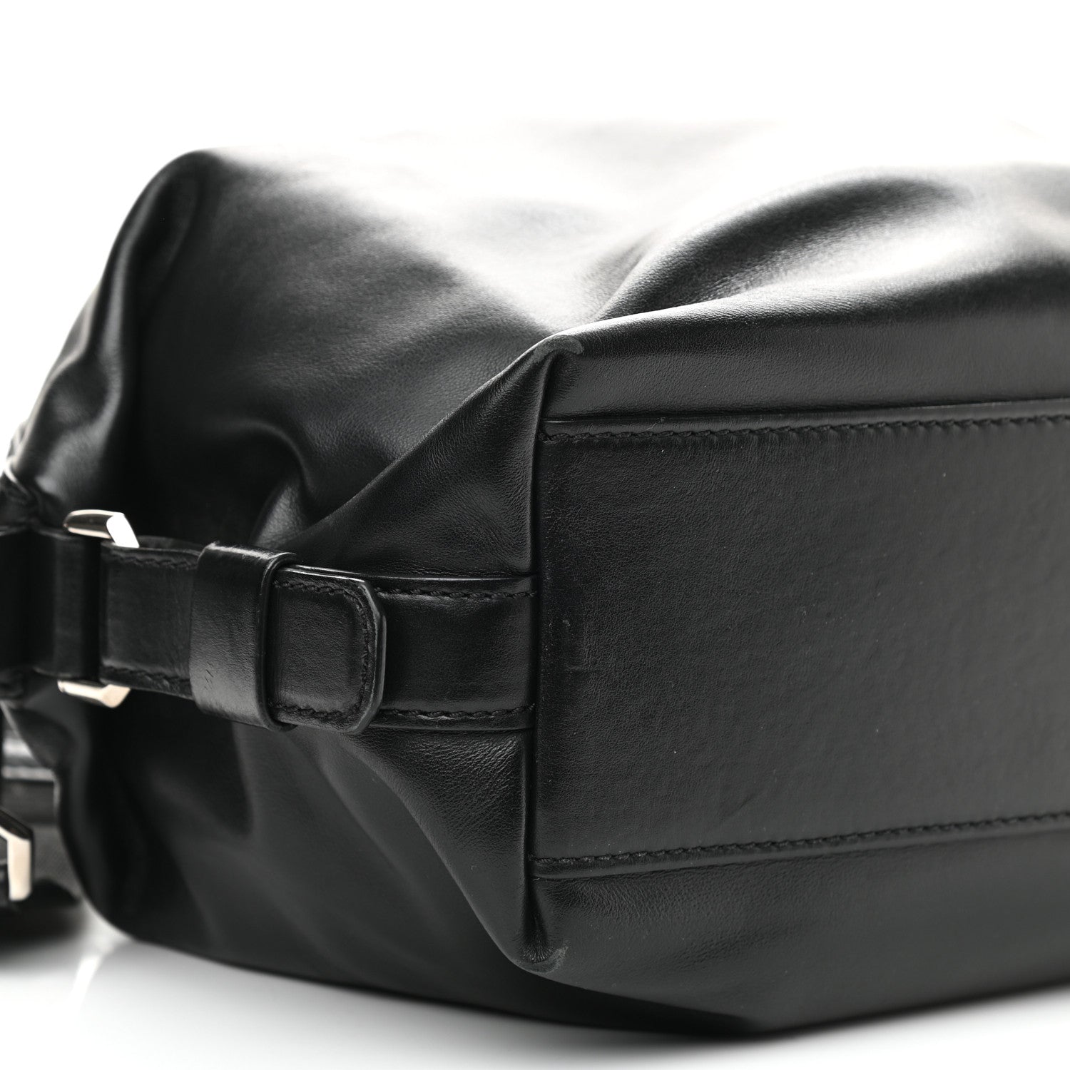 Givenchy Waxed Calfskin Medium Nightingale Logo Strap Black 8 of 11