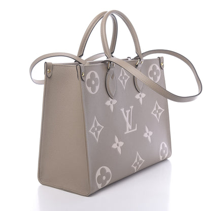 Louis Vuitton Empreinte Monogram Giant Onthego MM Tourterelle Creme 2 of 8