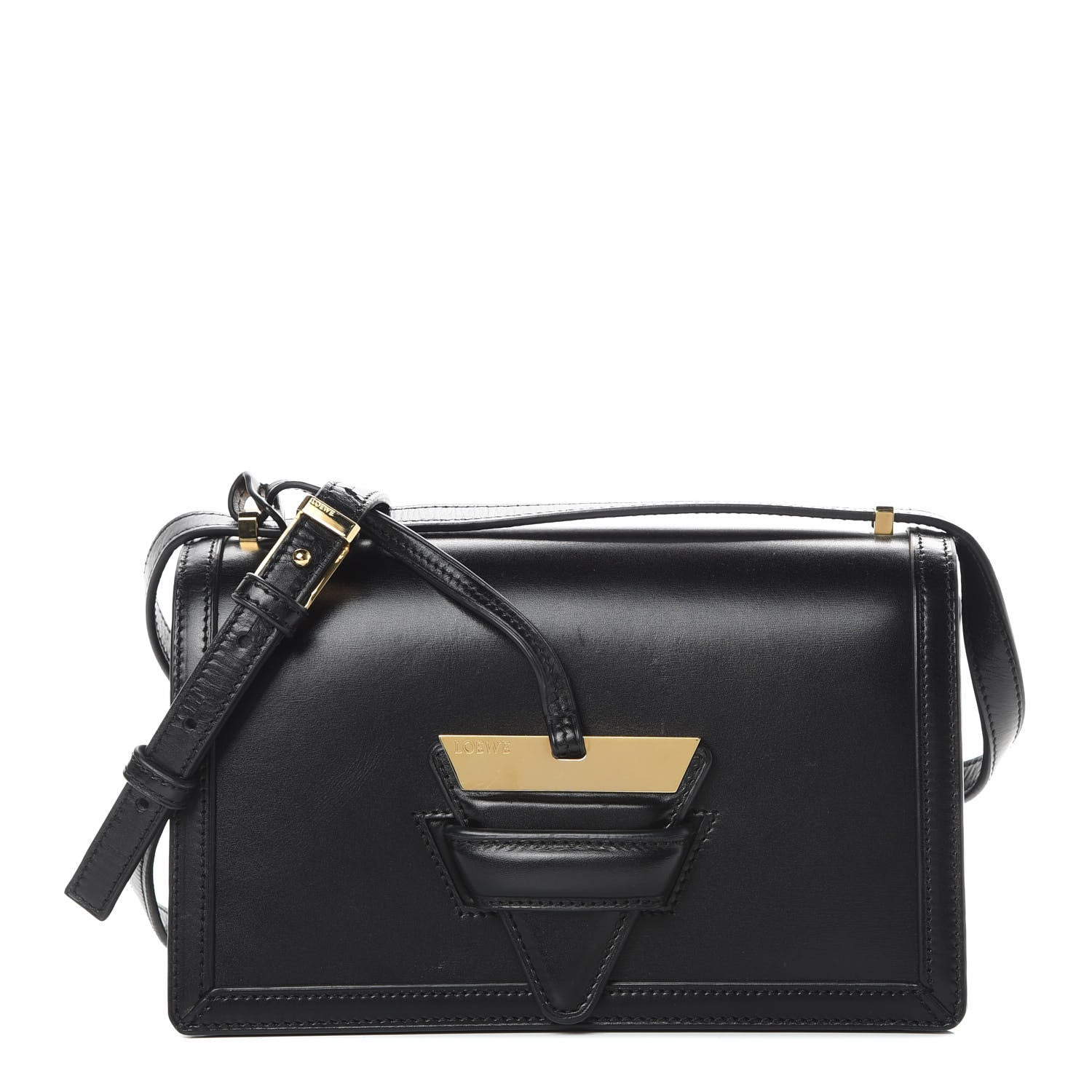 Loewe Calfskin Medium Barcelona Shoulder Bag Black 1 of 15