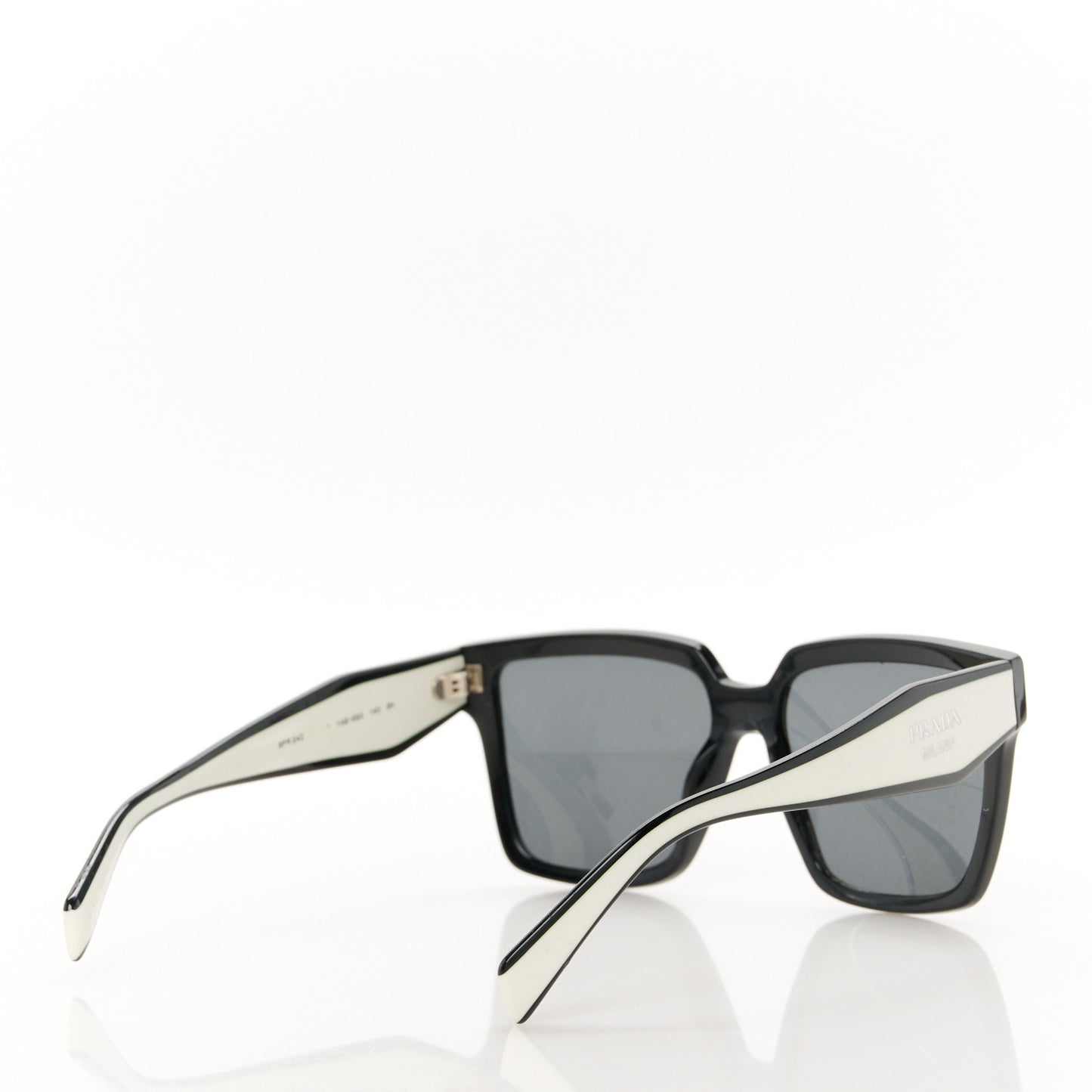 Acetate Square Sunglasses SPR 24Z Black White