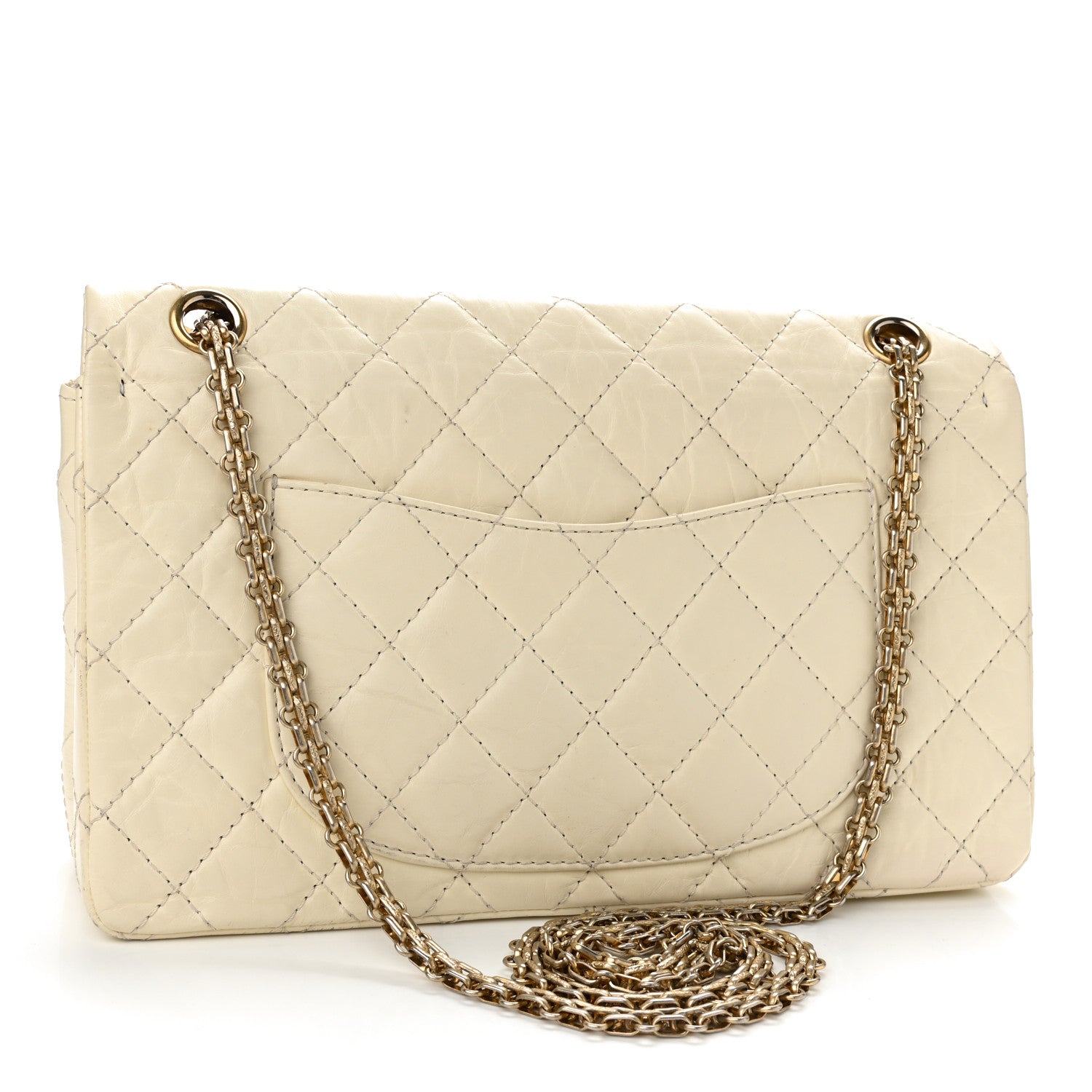 Chanel Aged Calfskin Quilted 2.55 Reissue 226 Flap Ivory 2 of 10