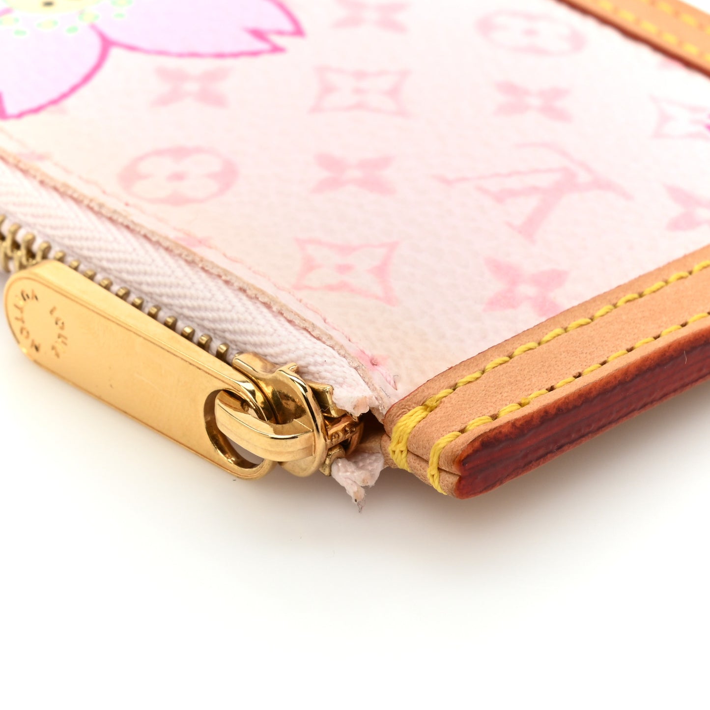Monogram Cherry Blossom Key Pouch Pink