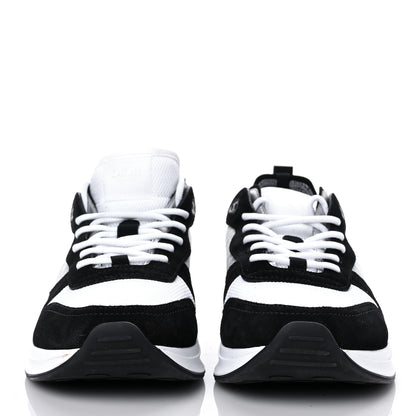 Christian Dior Suede Technical Mesh Oblique Mens B25 Runner Sneakers 42 Black White 2 of 12