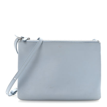 Celine Lambskin Large Trio Crossbody Bag Sky 1 of 9