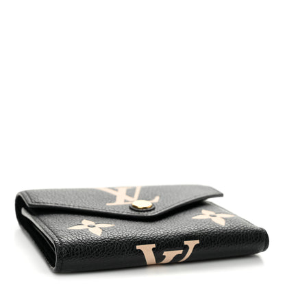 Louis Vuitton Empreinte Monogram Giant Victorine Wallet Black Beige 4 of 9