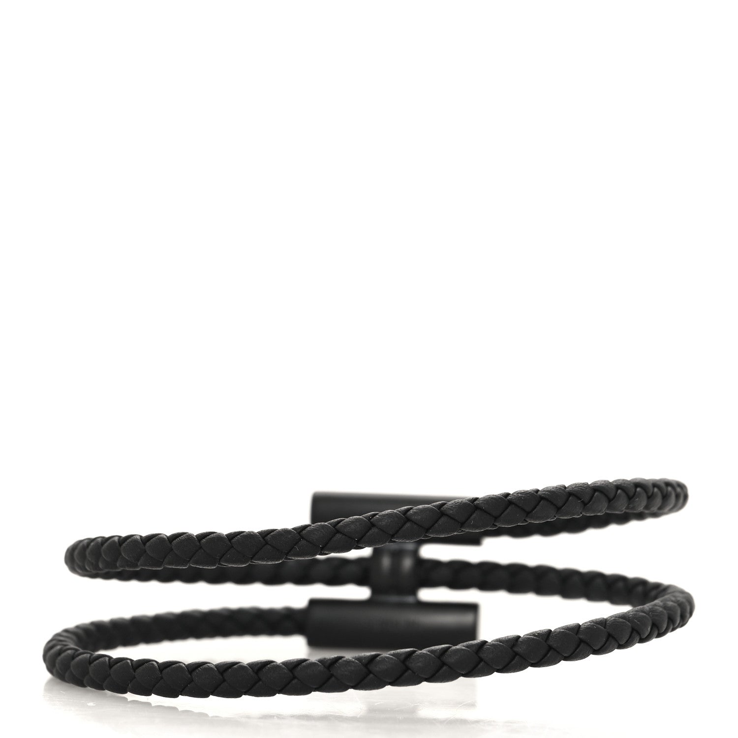 Hermes Swift Double Wrap Cord Tournis Tresse Bracelet T6 Black 3 of 5