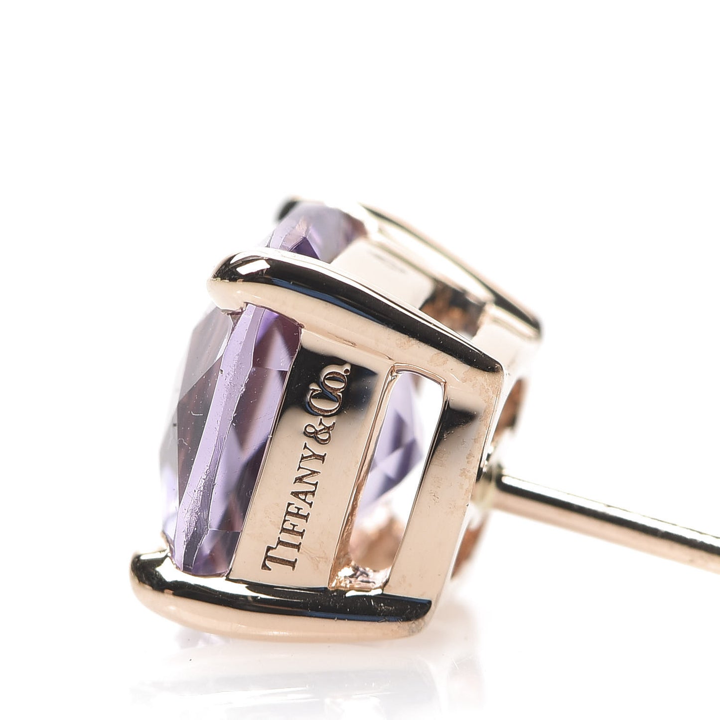 18K Rose Gold Amethyst Sparklers Stud Earrings