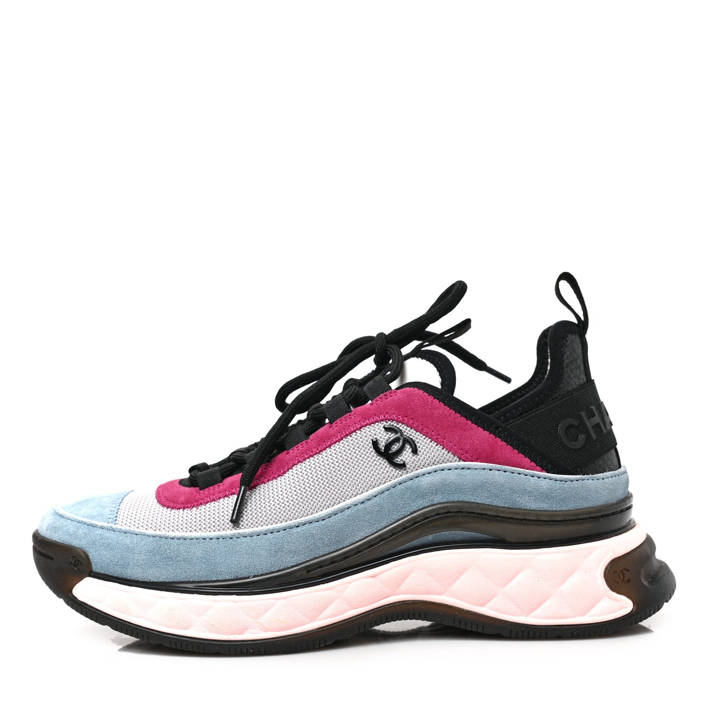 Fabric Suede CC Sneakers 38 Light Grey Light Blue Fuchsia