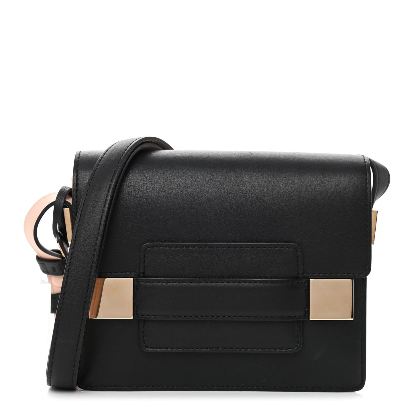 Supple Calfskin Mini Madame Shoulder Bag Black