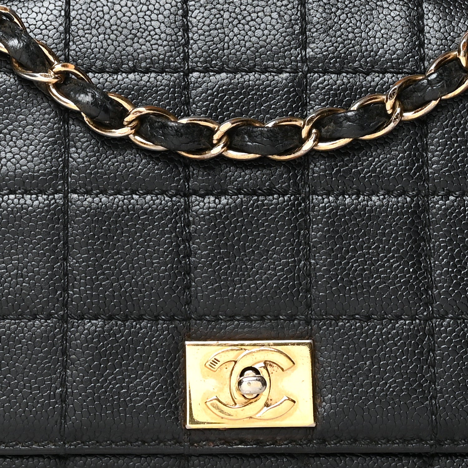 Chanel Caviar Square Stitched Small Flap Black 8 of 15