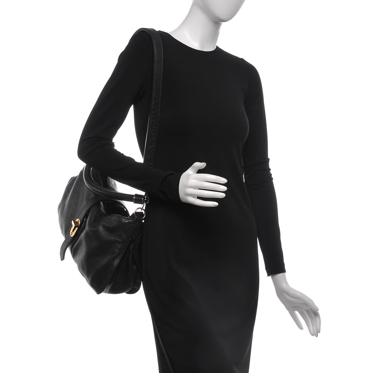 Burberry Buffalo Leather East West Tote Black 2 of 9