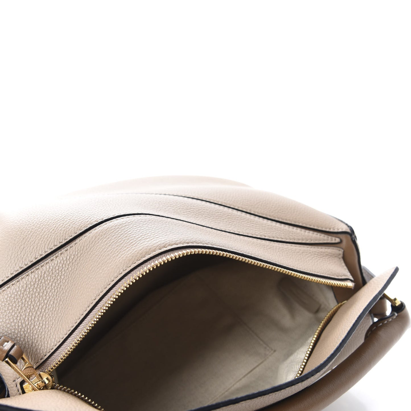 Calfskin Medium Puzzle Bag Sand Mink