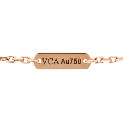 Van Cleef & Arpels 18K Rose Gold Mother of Pearl Lucky Spring Plum Blossom Necklace 4 of 6