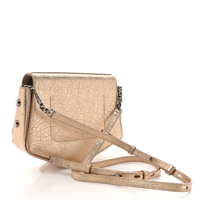 Jimmy Choo Metallic Grained Calfskin Arrow Crossbody Bag Light Gold 3 of 13