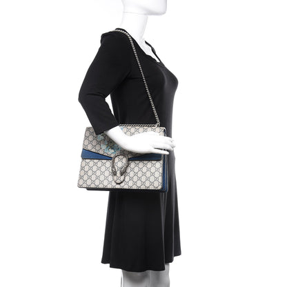 Gucci GG Supreme Monogram Blooms Medium Dionysus Shoulder Bag Beige Navy Vintage Blue 2 of 15