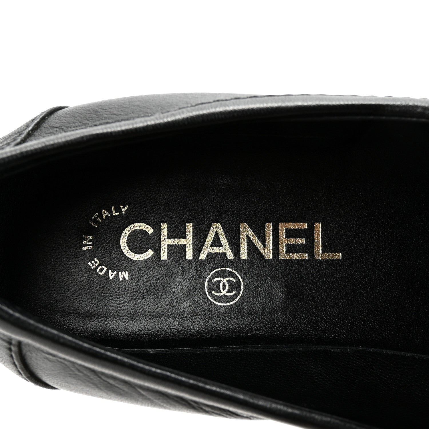 Chanel Lambskin Quilted CC Turnlock Loafers 38 Black 8 of 10