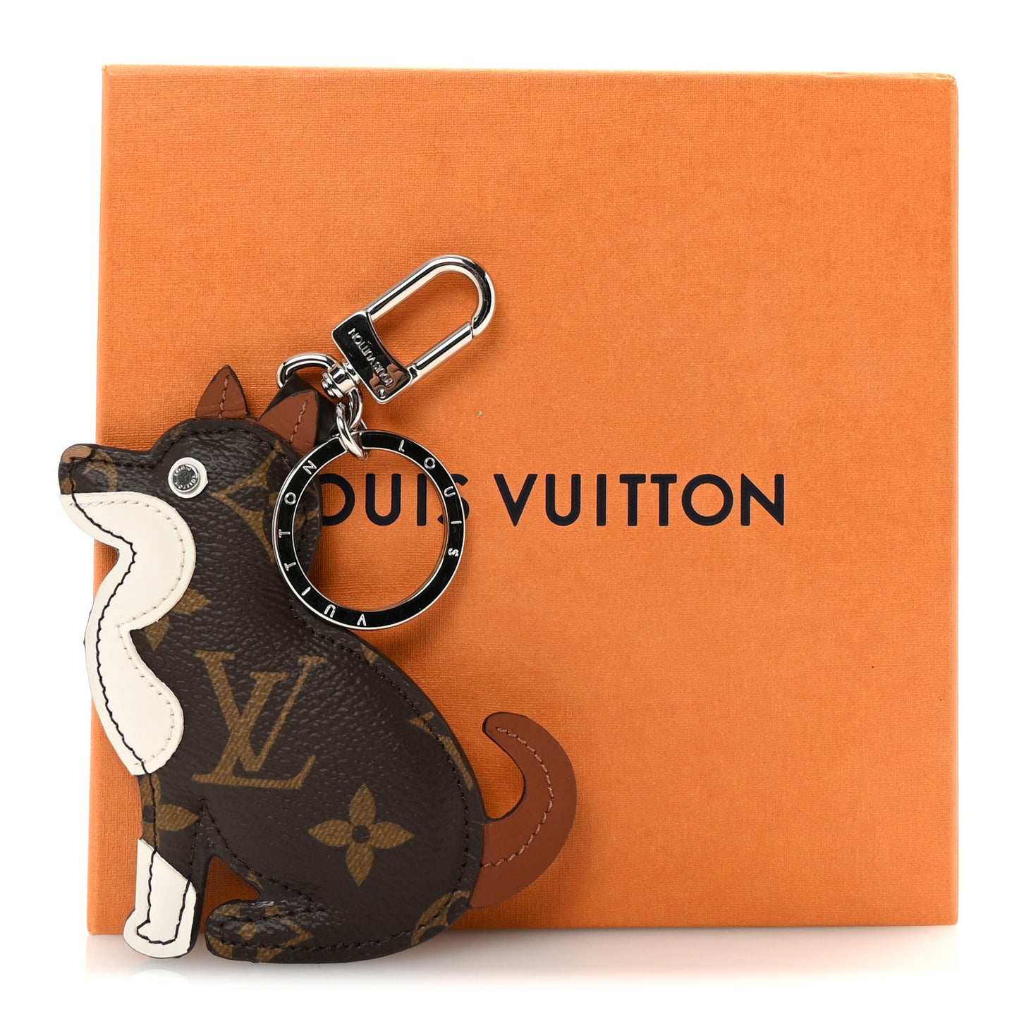 Monogram Dog Bag Charm Key Holder