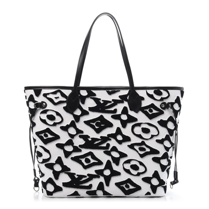 Louis Vuitton X UF Tufted Monogram Neverfull MM Black White 1 of 11