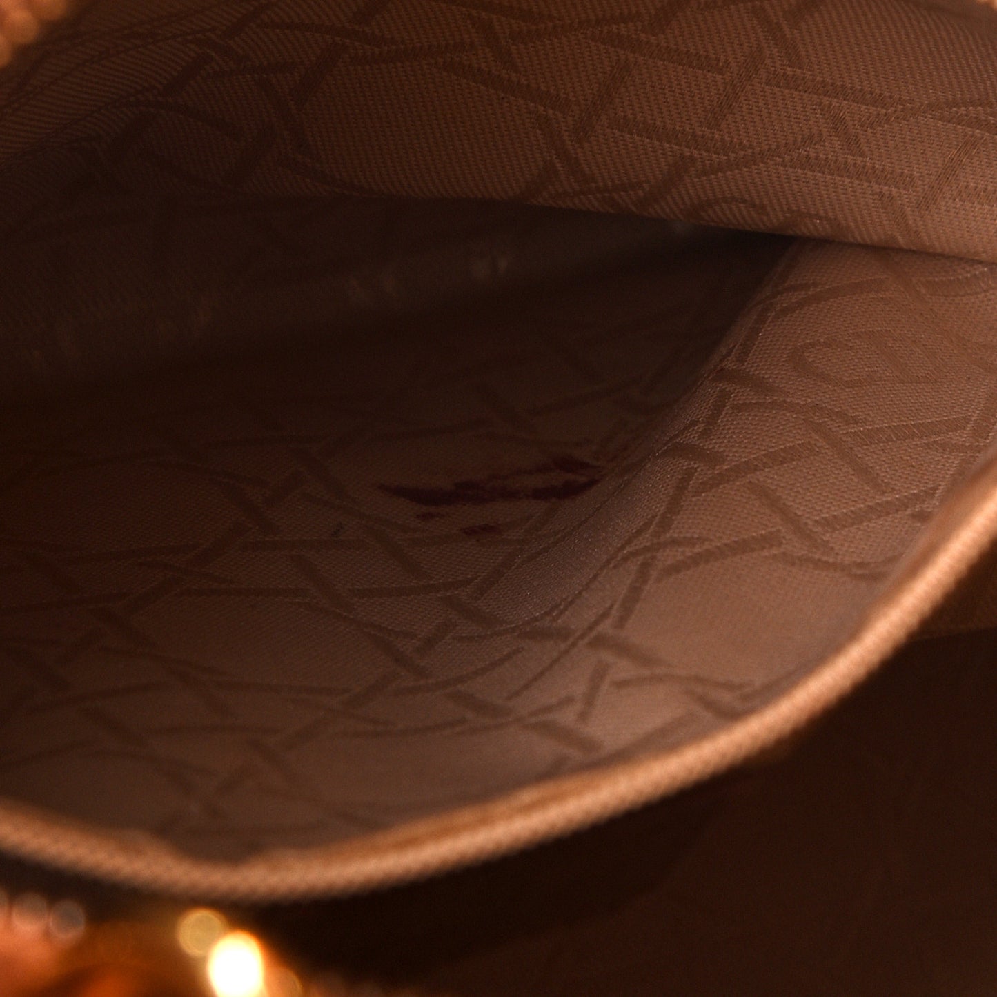 Lambskin Cannage Medium Lady Dior Tan