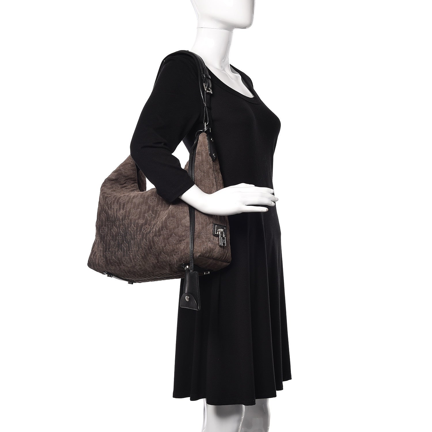 Louis Vuitton Monogram Suede Antheia Hobo PM BBrown 2 of 15
