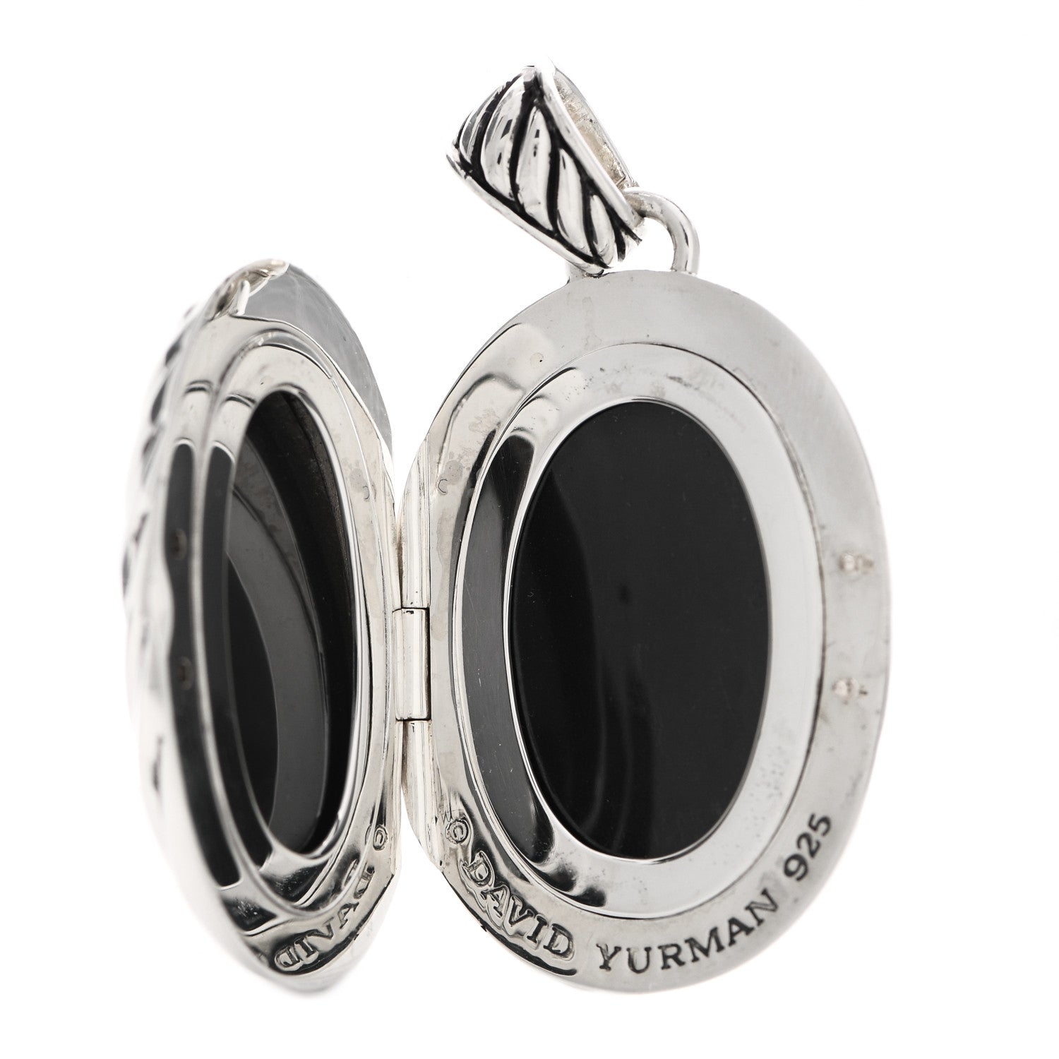 David Yurman Sterling Silver Oval Cable Locket 4 of 5