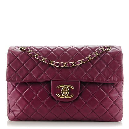 Chanel Washed Lambskin Quilted Maxi Single Flap Purple 1 of 8