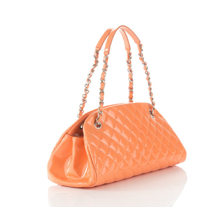 Chanel Patent Quilted Medium Just Mademoiselle Light Orange 3 of 7