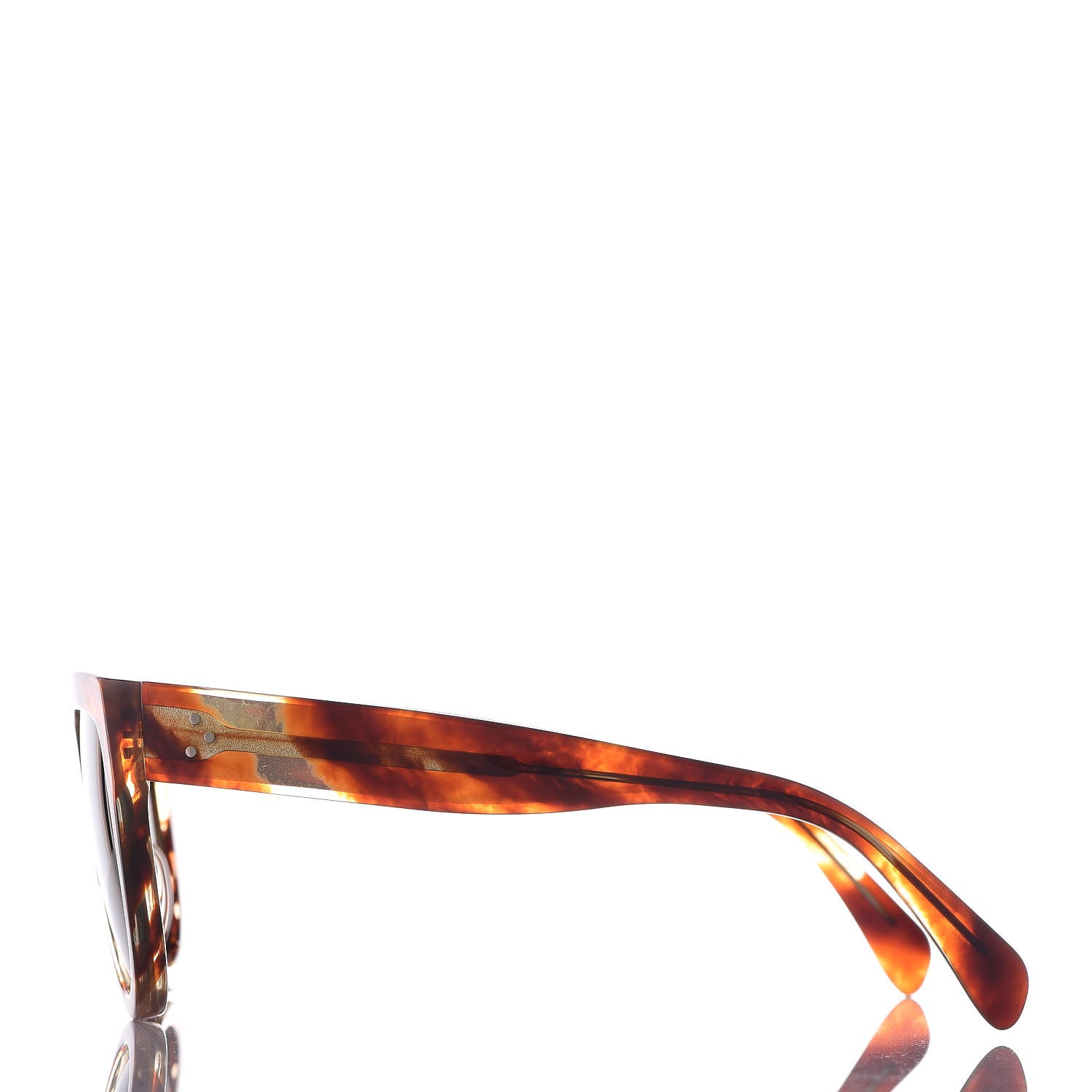 Celine Acetate Aviator Sunglasses CL 40001I Havana 2 of 7