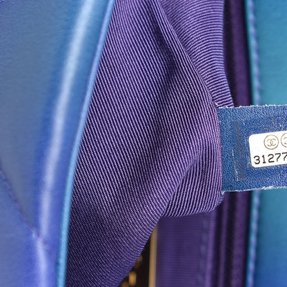 Chanel Tie Dye Calfskin Quilted Medium Chanel 19 Flap Blue Purple 7 of 11
