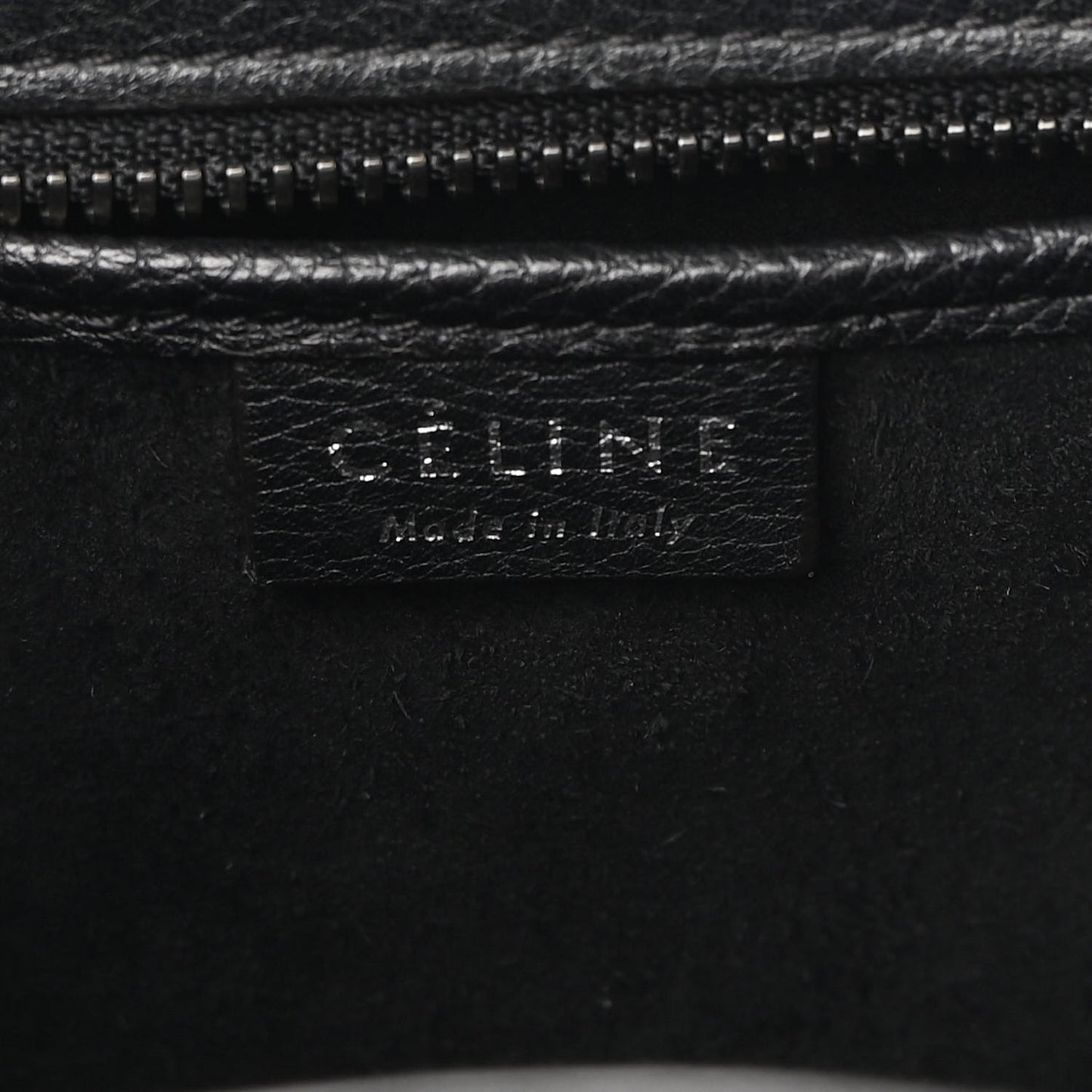 Drummed Calfskin Nano Luggage Black
