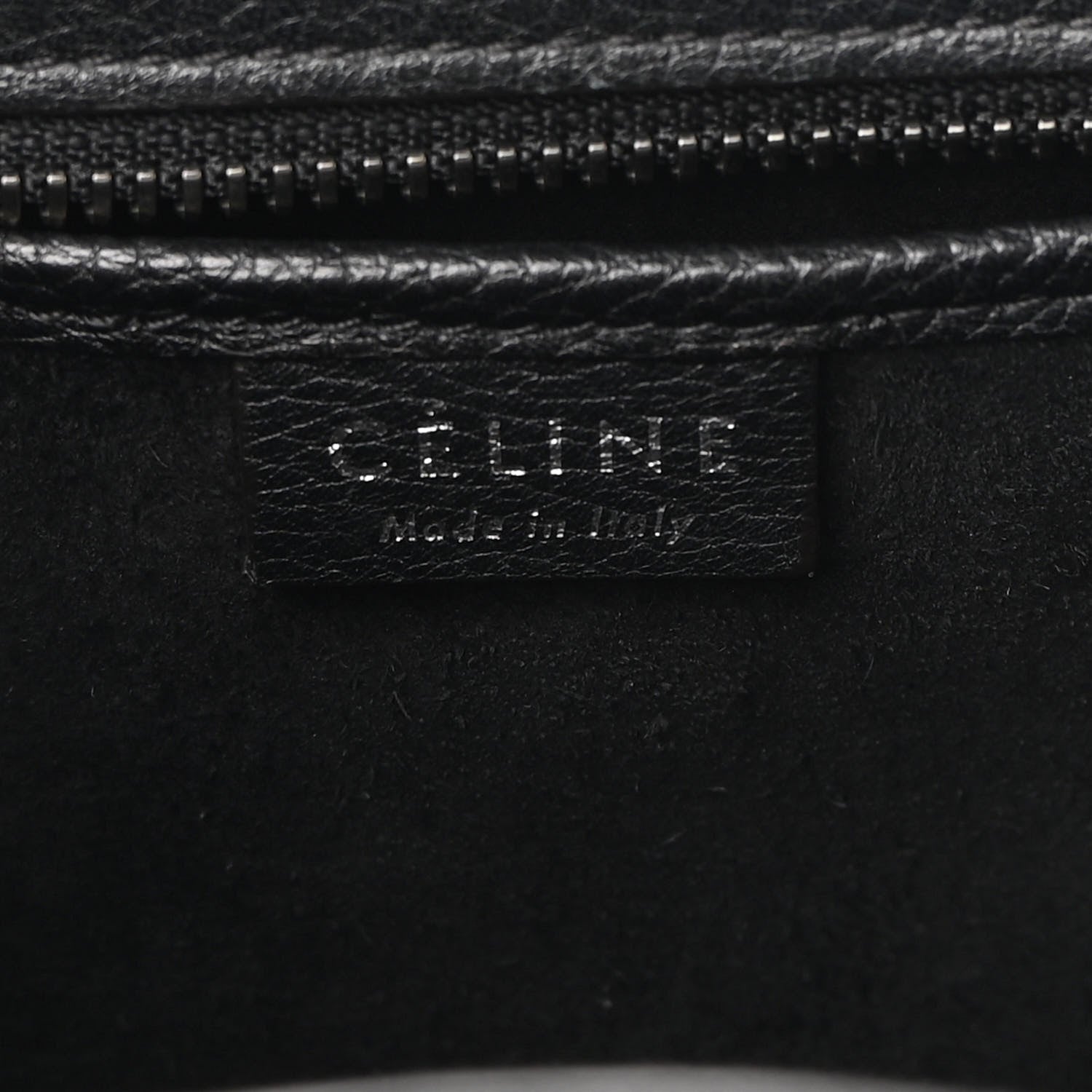 Celine Drummed Calfskin Nano Luggage Black 6 of 9