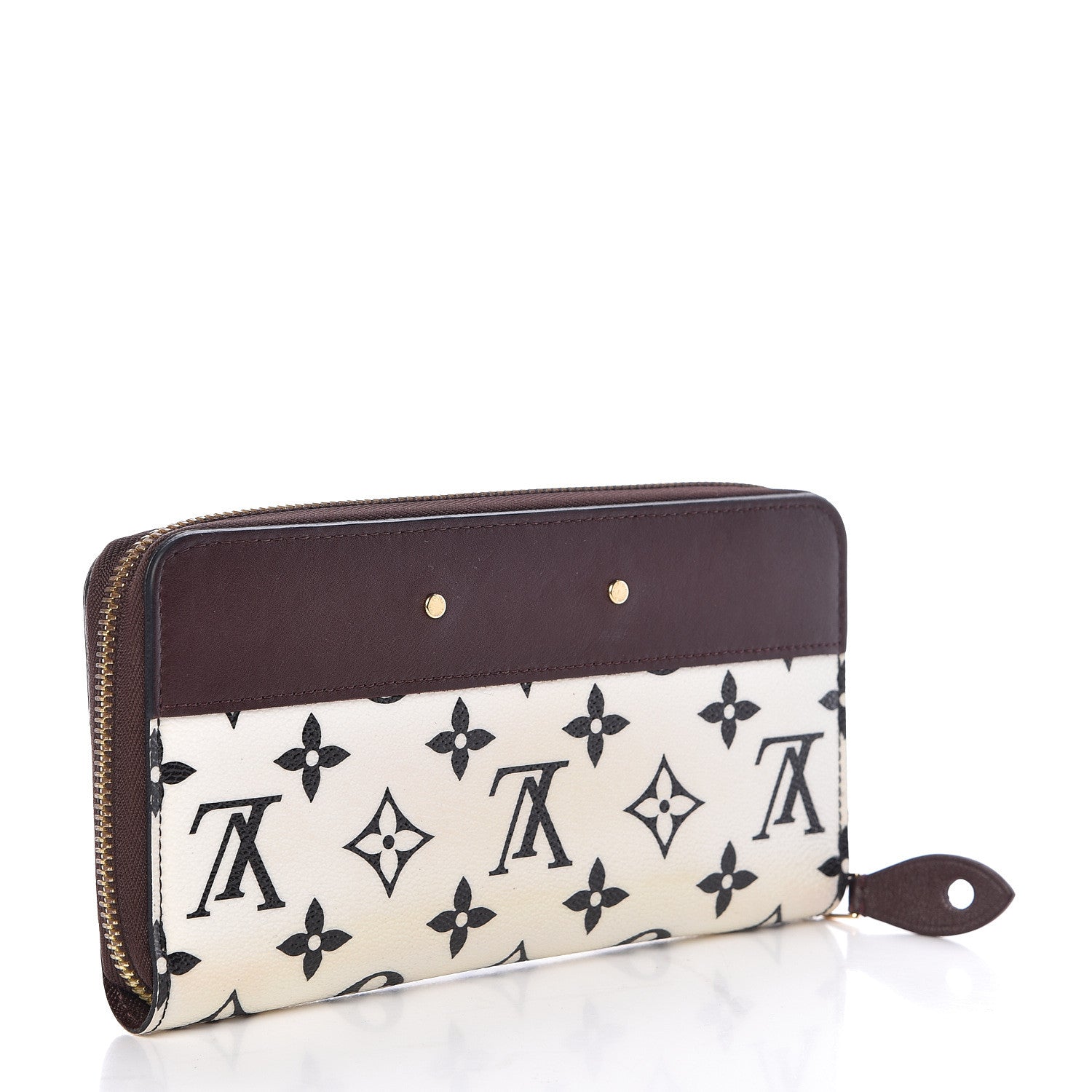 Louis Vuitton Calfskin Monogram Gamma Zippy Wallet White Chocolate 3 of 8