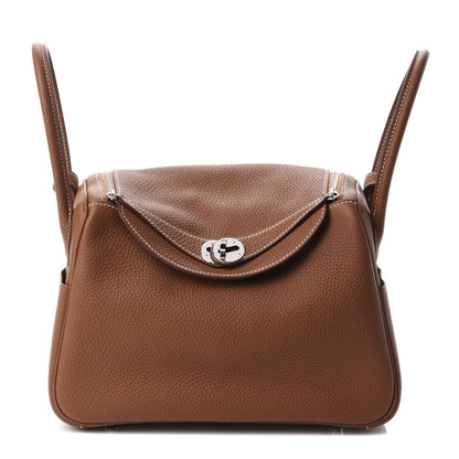 Hermes Taurillon Clemence Lindy 26 Gold 1 of 11