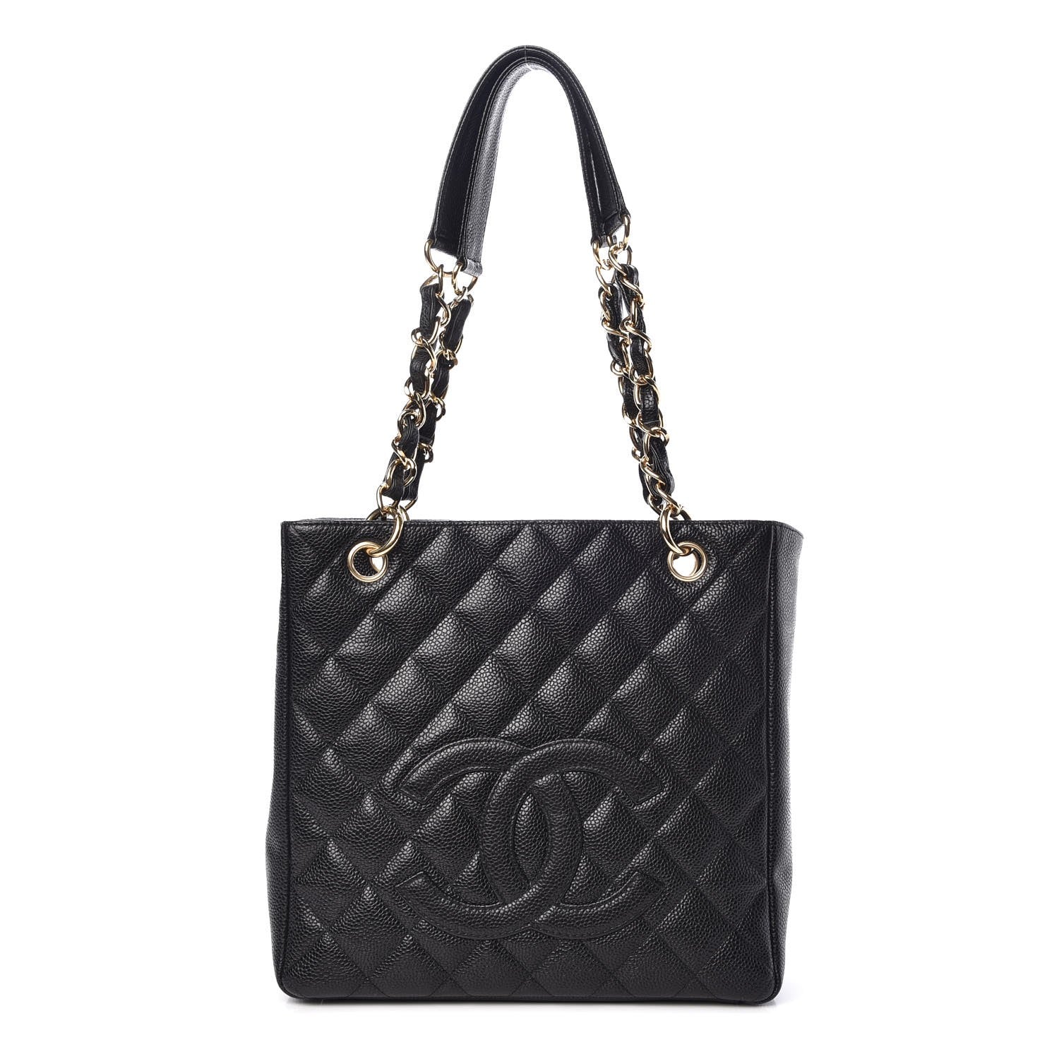 Chanel Caviar Quilted Petit Shopping Tote PST Black 1 of 8