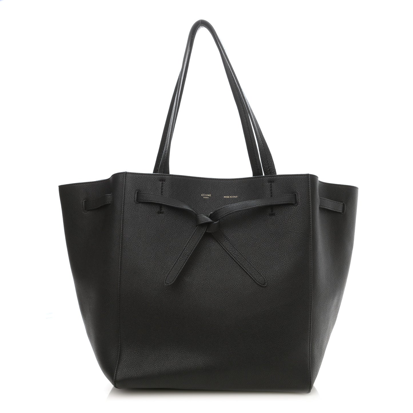 Soft Grained Calfskin Small Belt Cabas Phantom Black