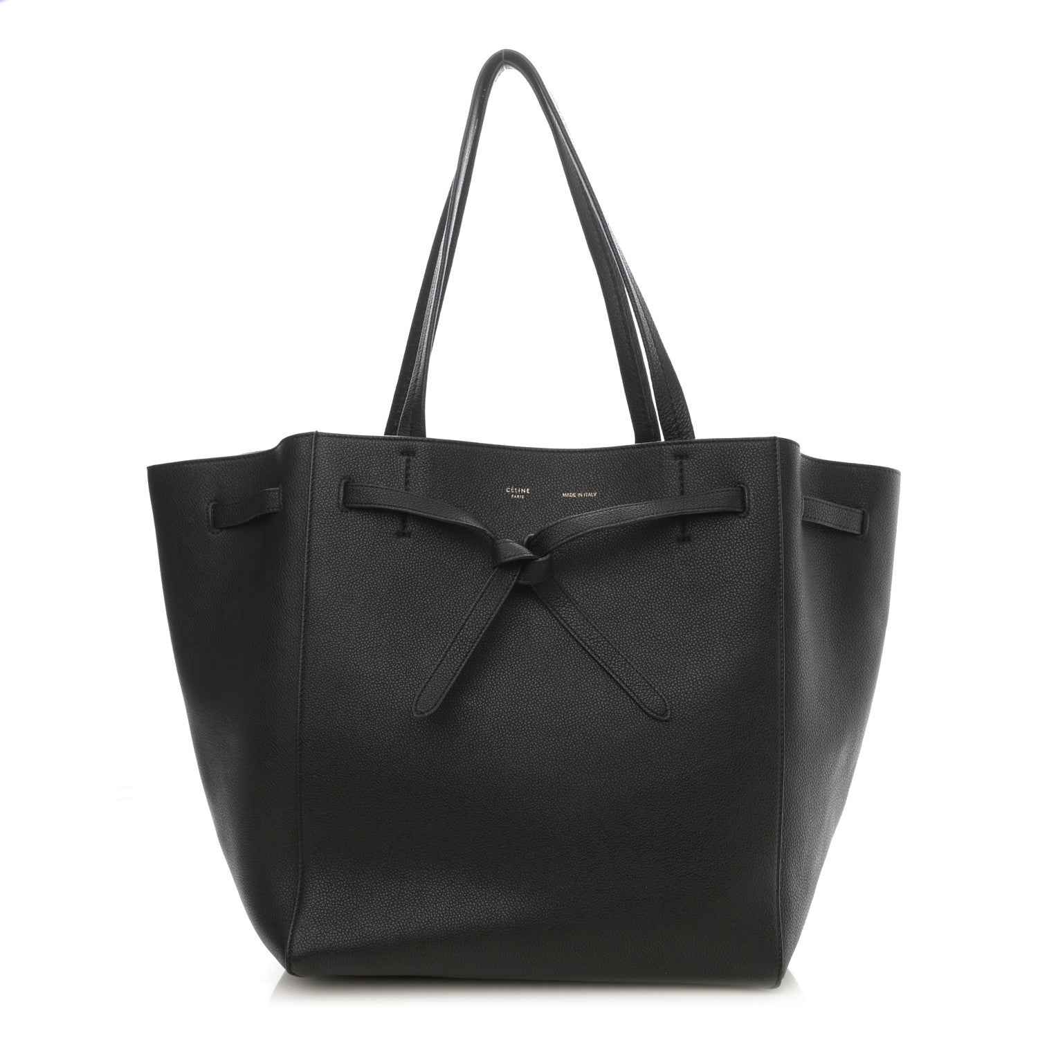 Celine Soft Grained Calfskin Small Belt Cabas Phantom Black 1 of 10