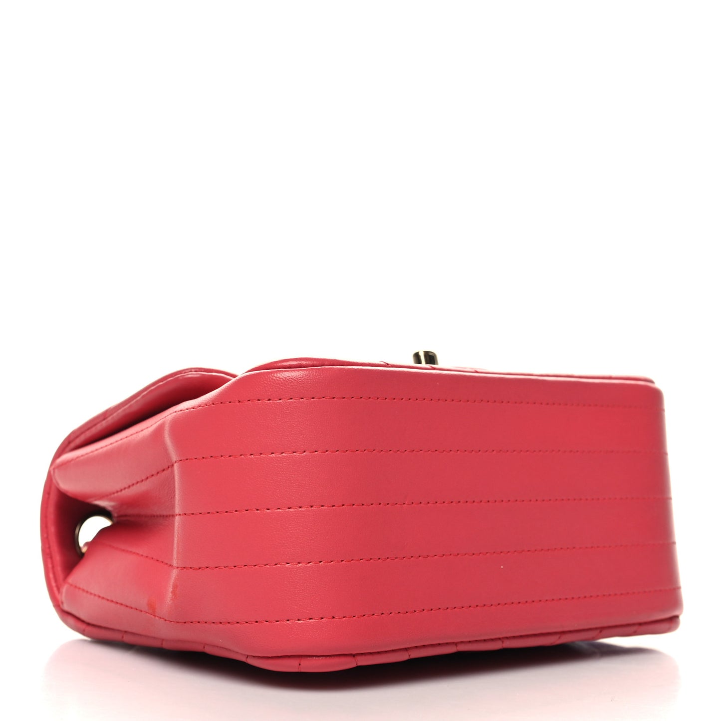 Lambskin Chevron Quilted Mini Square Flap Pink