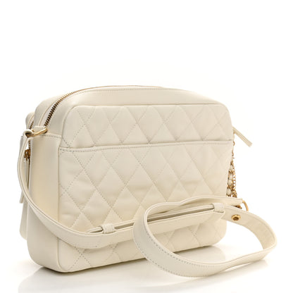 Chanel Calfskin Quilted Large Camera Case White 3 of 11