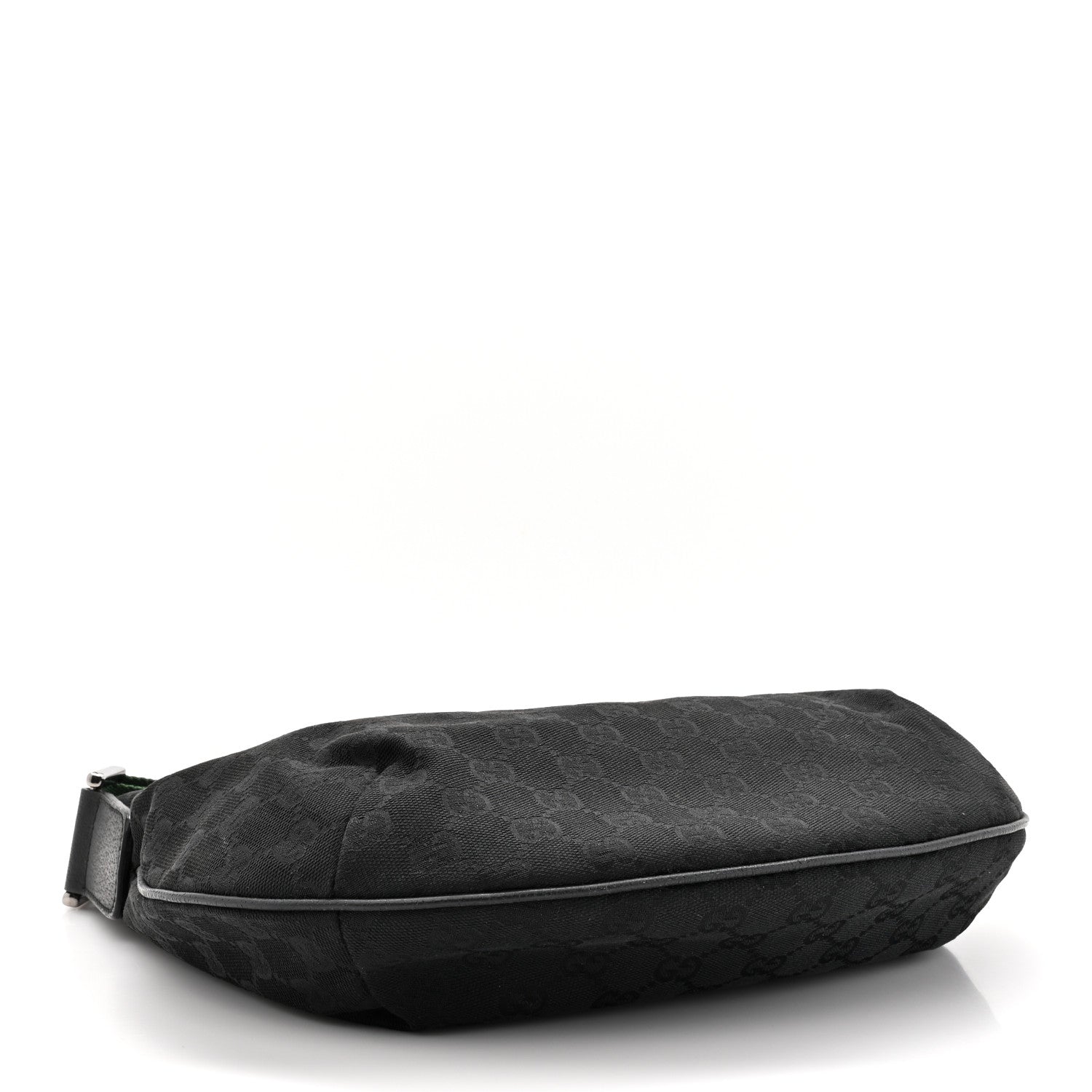 Gucci Monogram Web Medium Half Moon Hobo Black 4 of 11