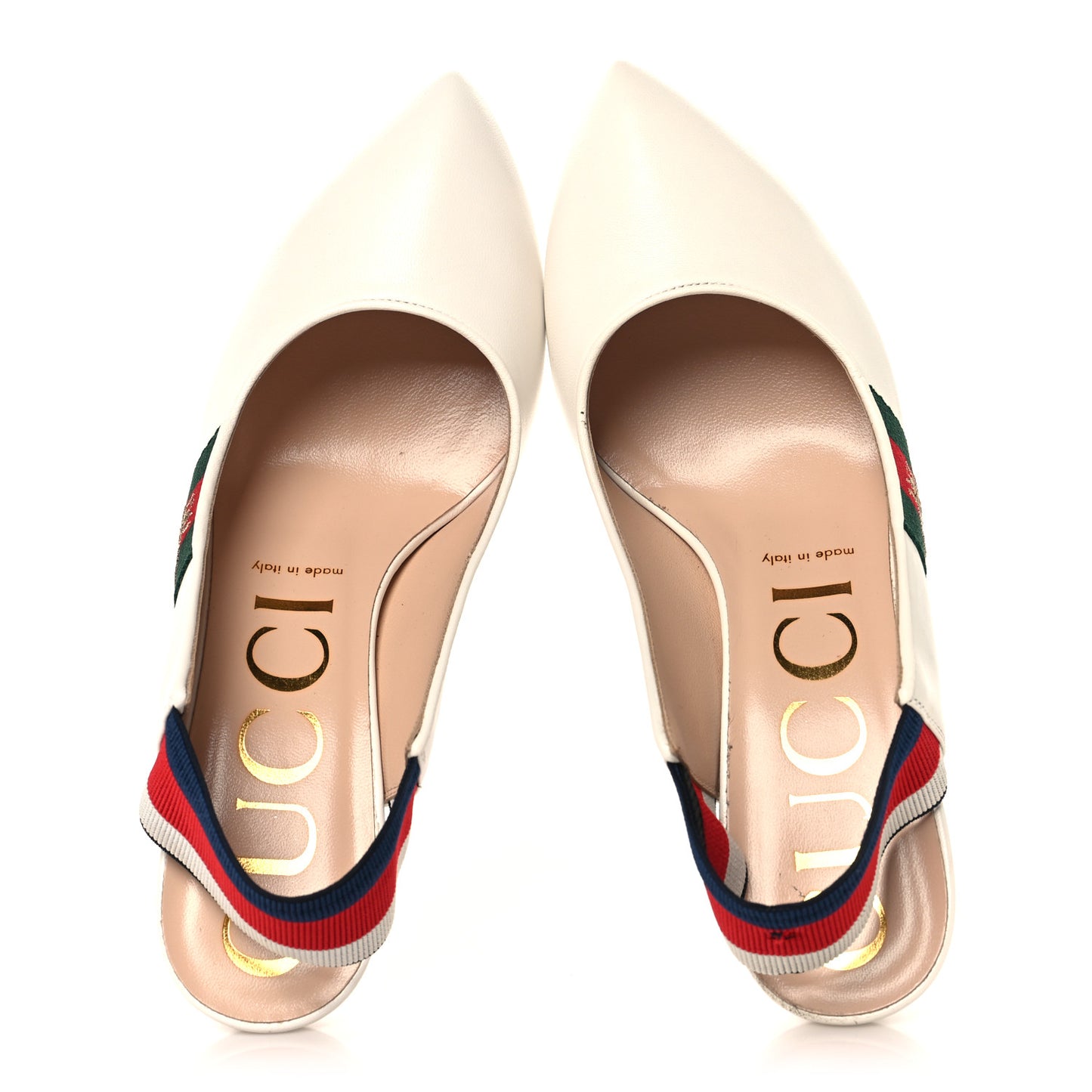 Malaga Kid Web Sylvie Mid Heel Slingback Pumps 38 White