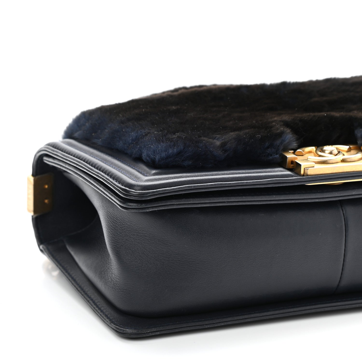 Chanel Orylag Medium Boy Top Handle Flap Navy 9 of 10