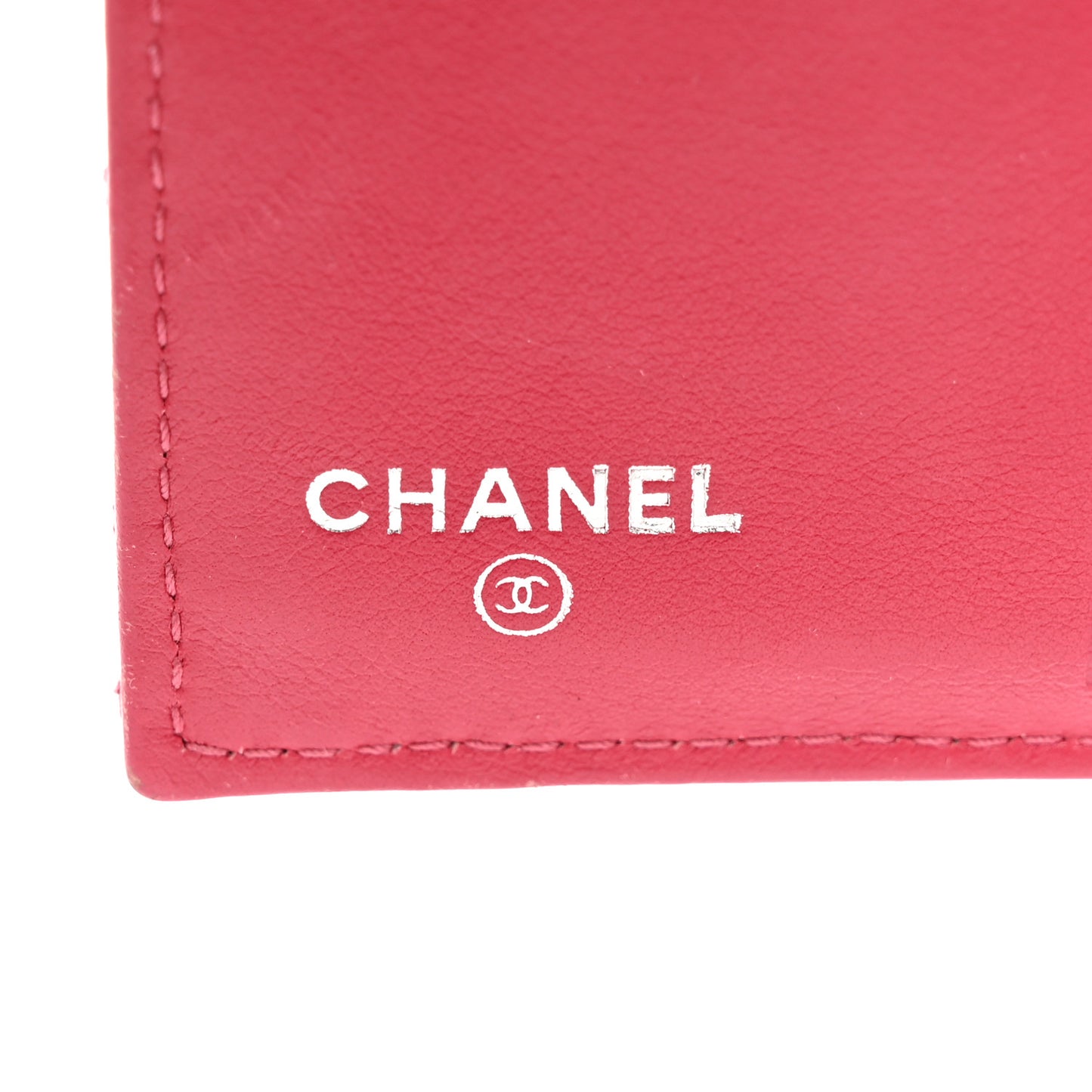 Calfskin Diamond Stitch Compact French Flap Wallet Pink
