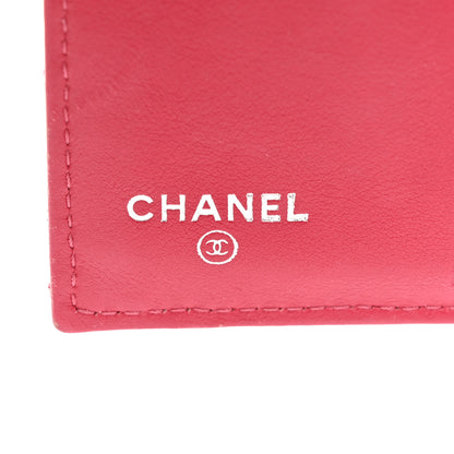 Chanel Calfskin Diamond Stitch Compact French Flap Wallet Pink 7 of 12