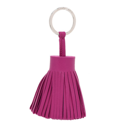 Hermes Lambskin Carmen Tassel Key Holder Rose Pourpre 1 of 3