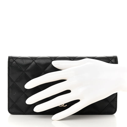 Chanel Lambskin Quilted Yen Wallet Black 2 of 18